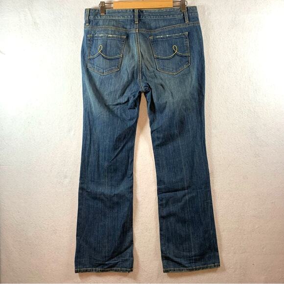 Loft Womens Original Boot Jeans Sz 12 Petite 31 Waist Western Classic Whiskered - Picture 5 of 12